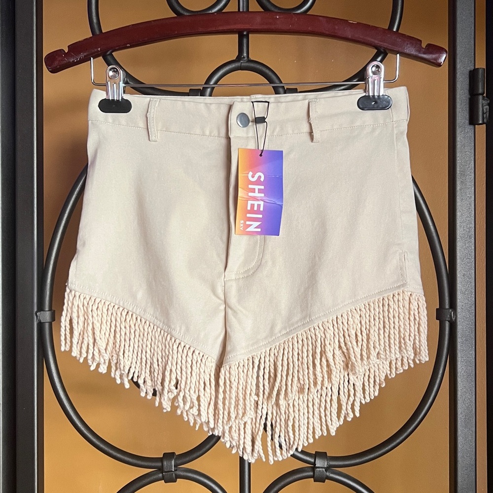 SHEIN Western Fringe Shorts